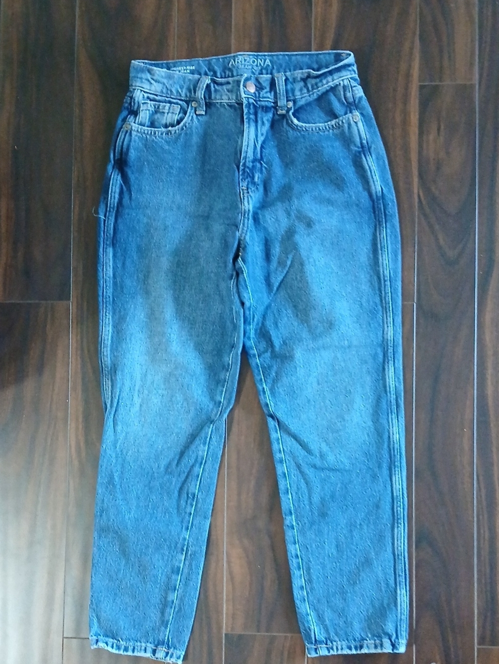 Arizona Classic High-Waist Blue Denim Jeans